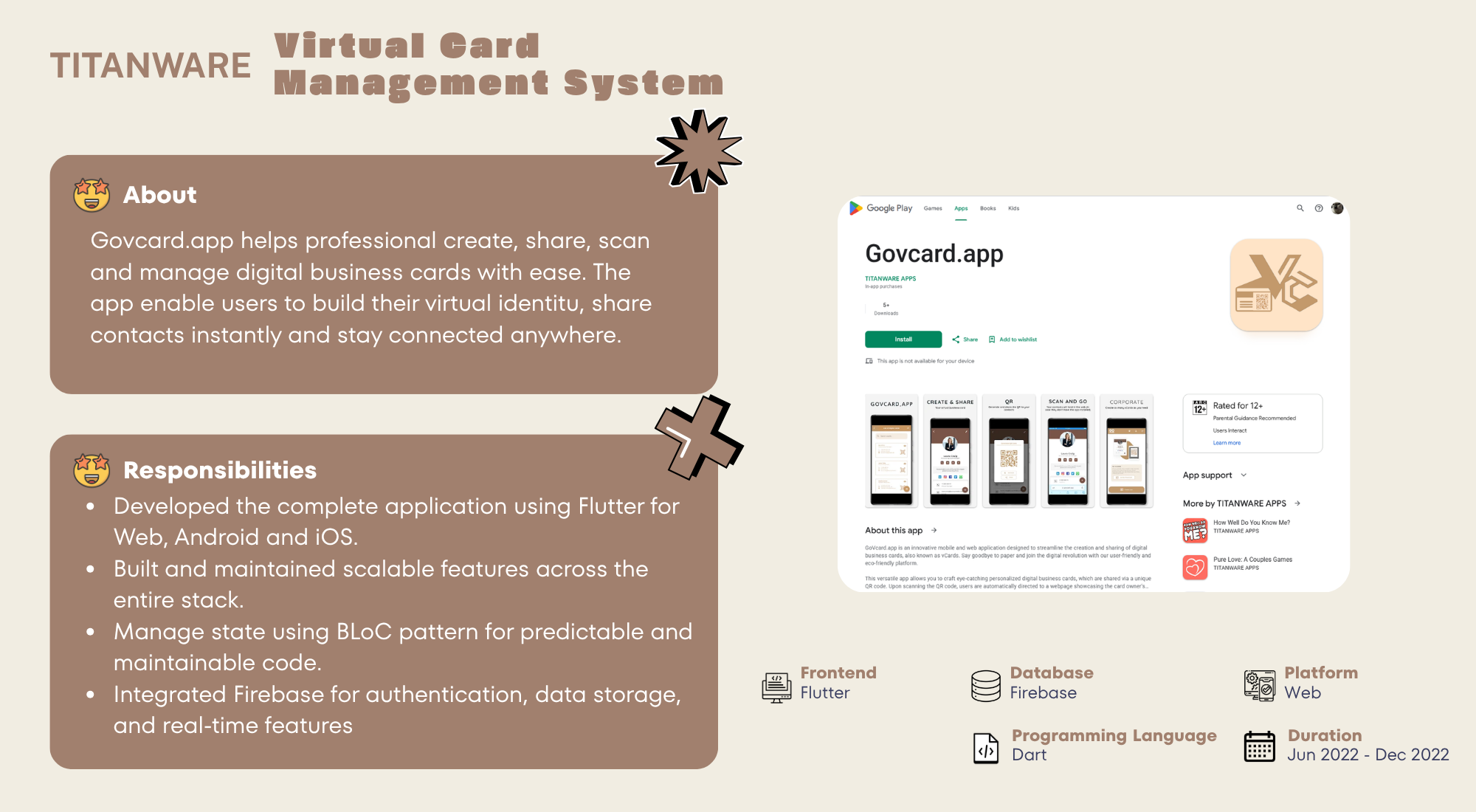 Virtual Card Management System screenshot